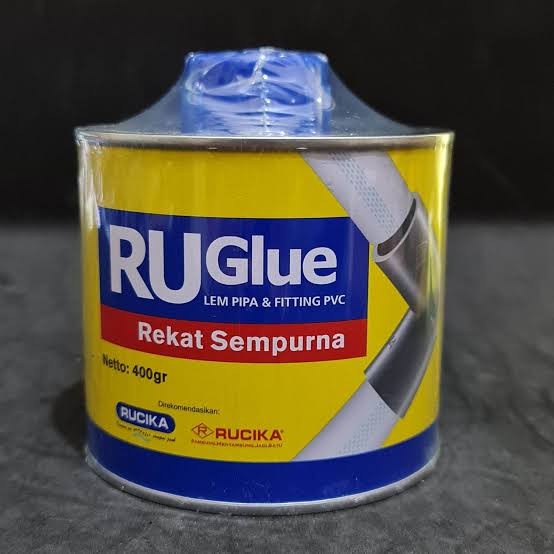 Lem Pipa Pvc kaleng ruglue / Lem pipa paralon kaleng 400 gram
