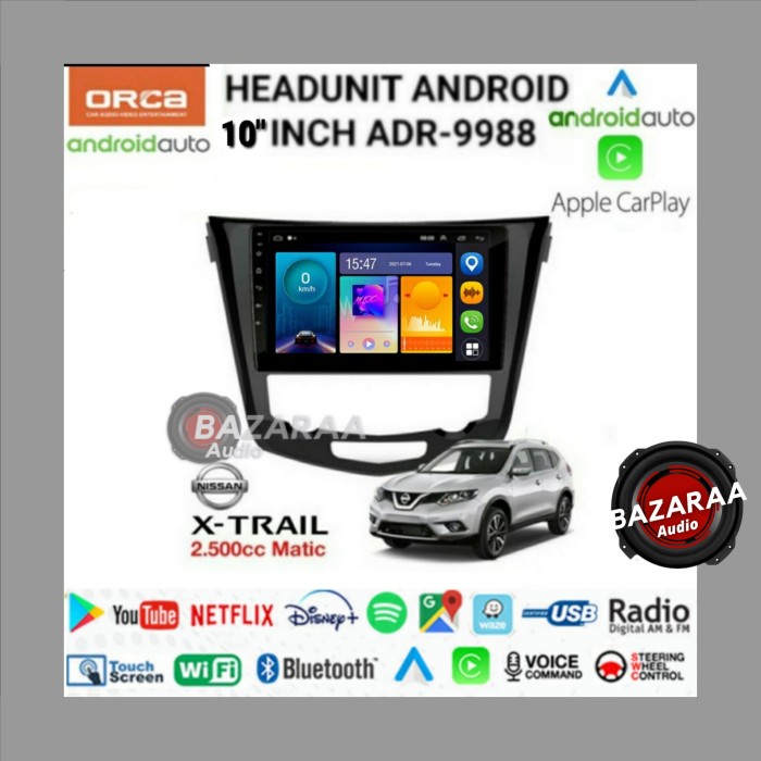 Head Unit Android ORCA 10 Inch XTRAIL 2014 - 2017 New Standard