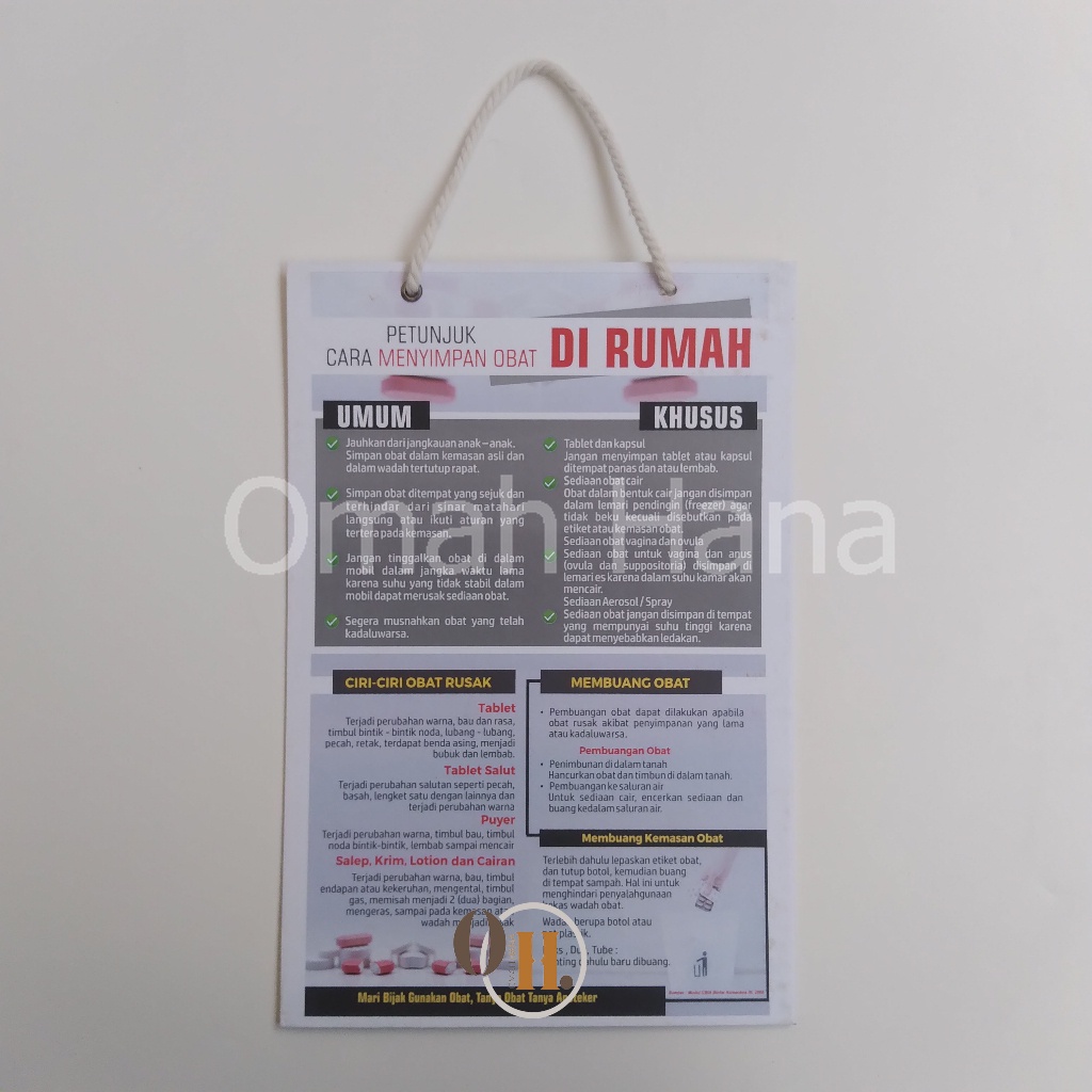 

Hard Poster Cara Menyimpan Obat di Rumah - Hard Poster Farmasi, Poster Apotek