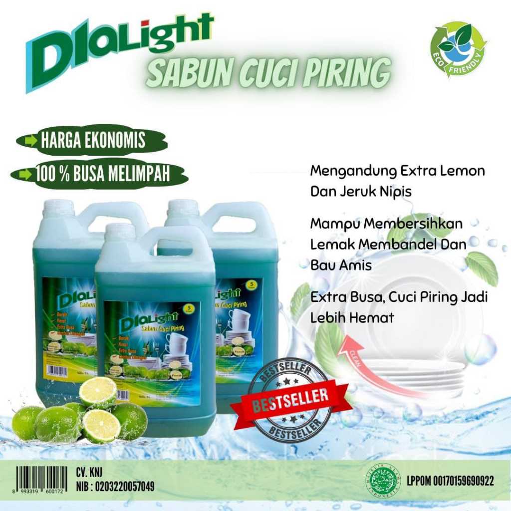 SABUN CUCI PIRING MEREK DIALIGHT UKURAN 5 LITER MURAH