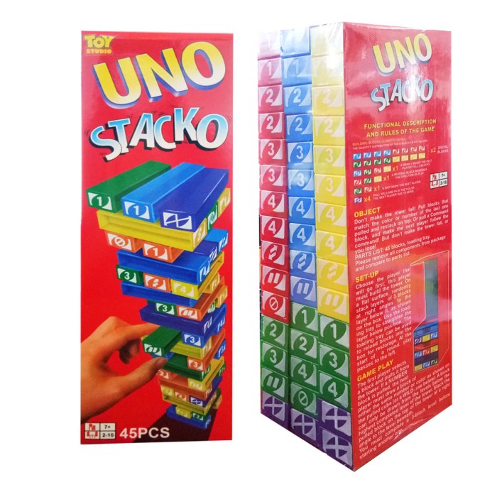 Ready UNO Stacko / UNO BALOK ORI / Uno stacko Balok Susun Edukasi - UNO