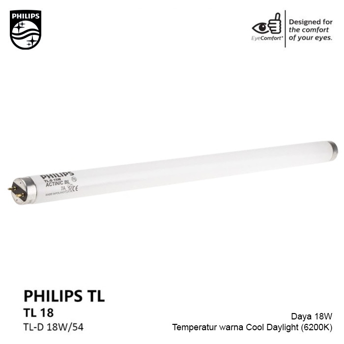 PHILIPS Lampu TL D 18W 54 765