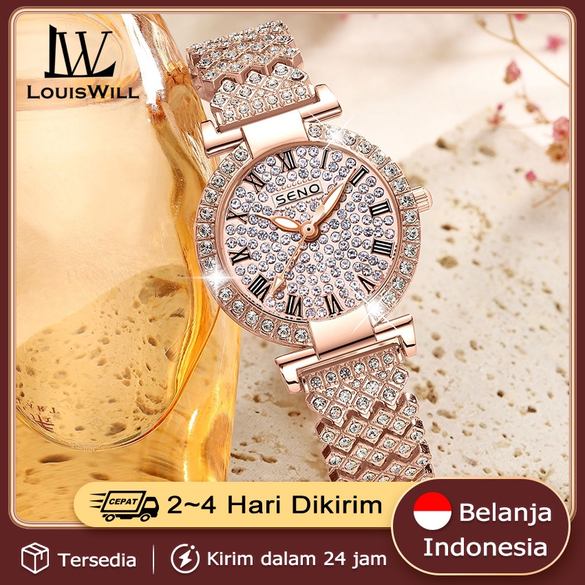 ( Louiswill Jam Tangan Wanita Original Anti Air Tali Jam Kuarsa Santai Mewah Jam Tangan Cewek )