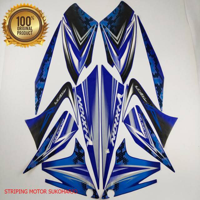 (ORI) striping yamaha vixion 150 2009 old biru list body kualitas original