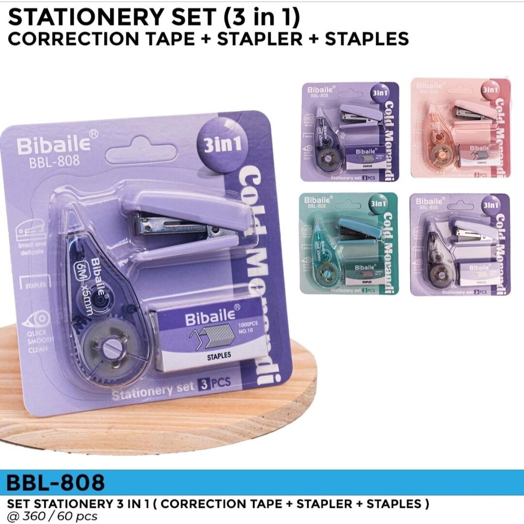 

Stationery Set 3 in 1 (BBL-808) 1 Set