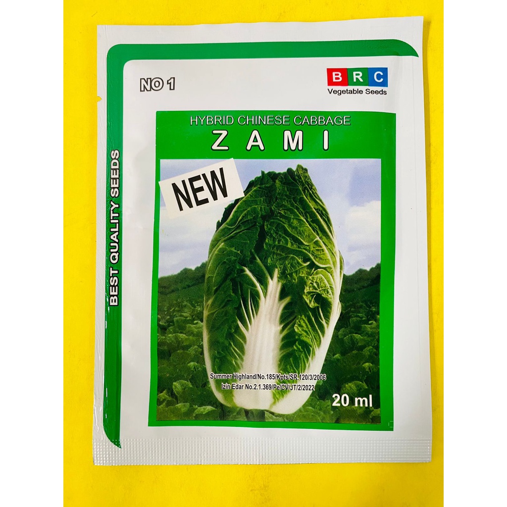 Benih kubis cina sawi putih hibrida new ZAMI isi 20ml dari best quality seeds