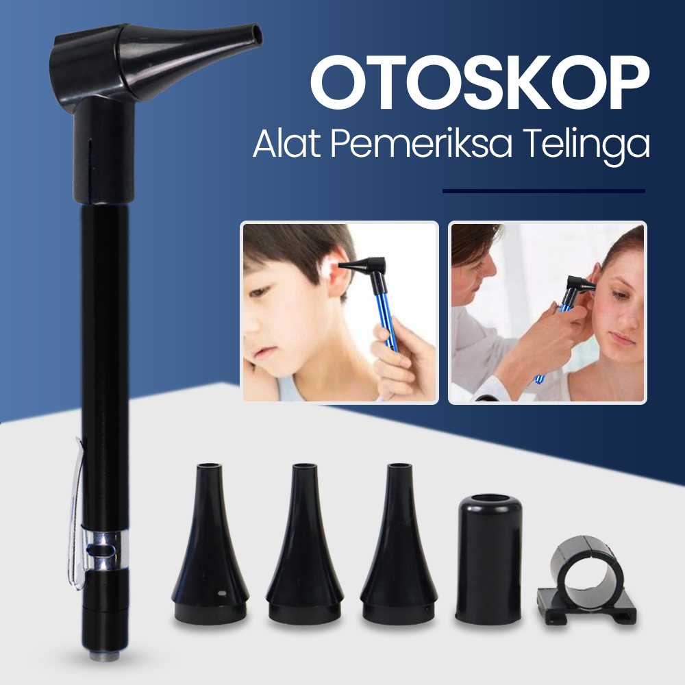 COD Otoskop Alat THT Pemeriksa Saluran Gendang Telinga Dengan Penlight Lampu Senter LED Otoscope Ear