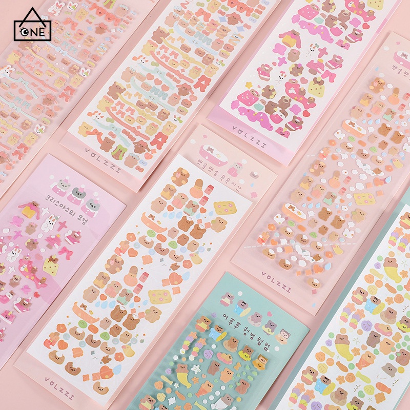

COD❤️Stiker cinta Korea ins stiker beruang laser yang lucu