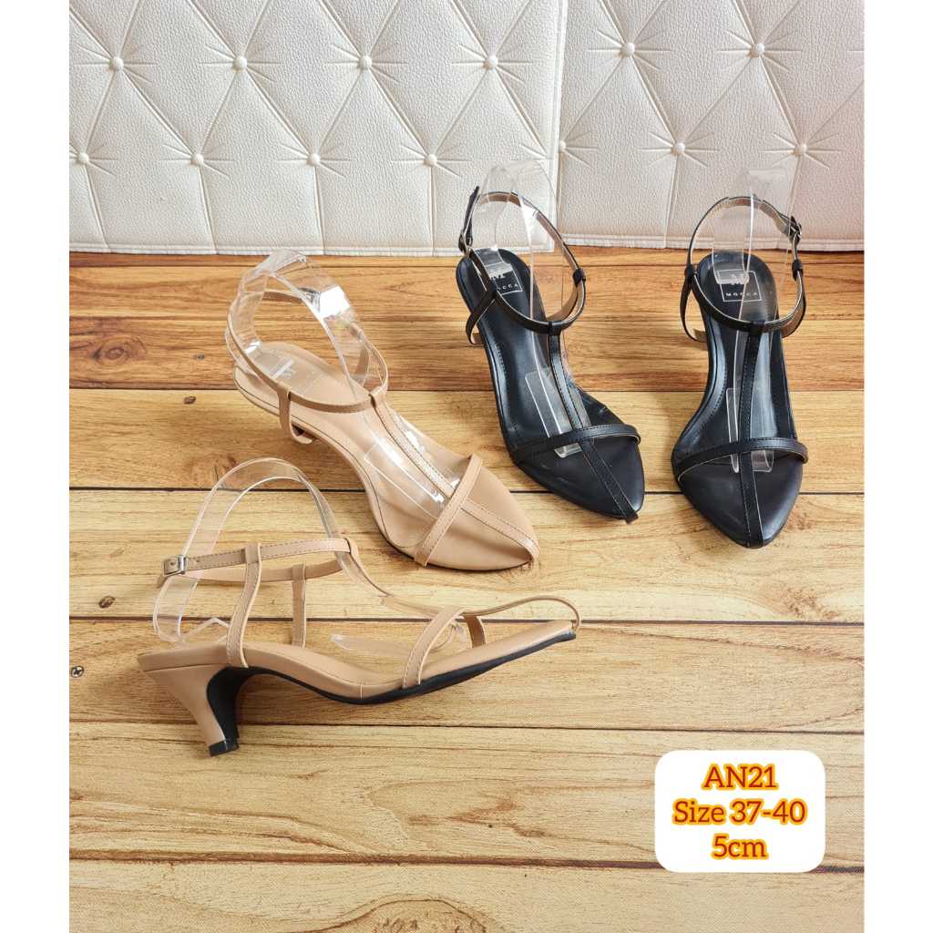 SANDAL HEELS Wanita / Hak 5cm / Sandal Hak Tahu TRENDY
