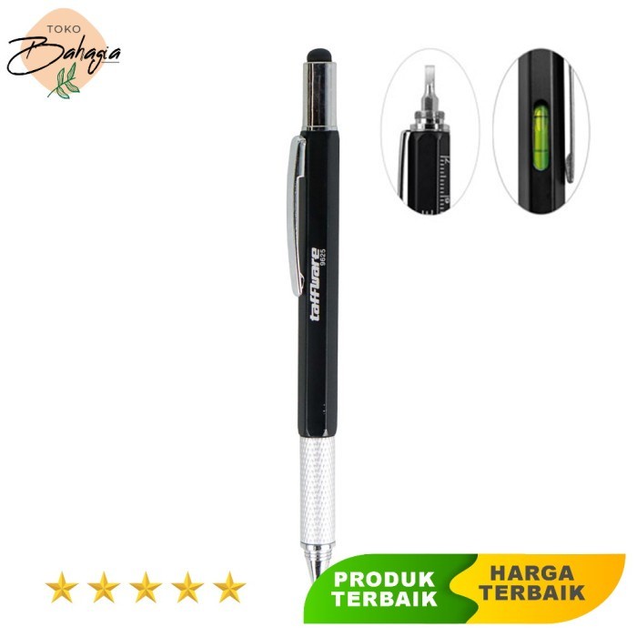 

Pena Multifungsi Plastik Stylus + Penggaris + Level + Obeng