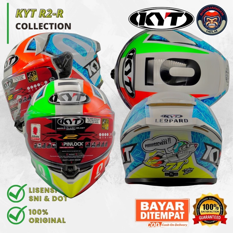 HELM KYT R2R PRO FOGGIA MISSANO 2021 WHITE / KYT R2R PRO / KYT FULL FACE DOUBLE VISOR