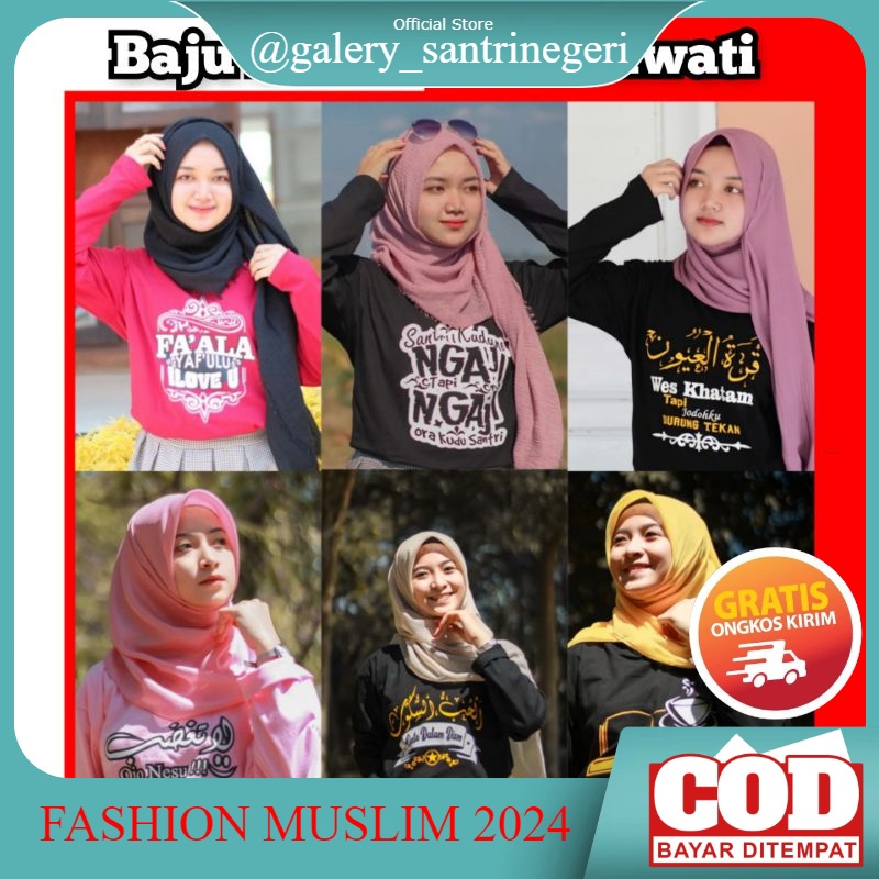 Baju Kaos Santri Motif I Love You Ukuran S,M,L dan XL Lengan Panjang Salafi Salafy Request Nama Baju