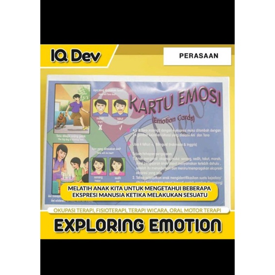[BLUETOYS] KARTU EMOSI/ALAT TERAPI WICARA/IQ DEVELOPMENT/KARTU PERILAKU AUTIS/KARTU BAHASA BICARA
