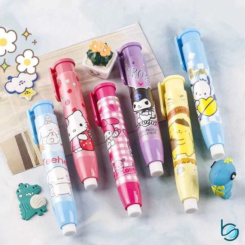 

Penghapus Pensil Mekanik Bentuk Lipstick Karakter Sanrio Lucu Mechanical Eraser Best Stationary tidak mudah patah dan elastis
