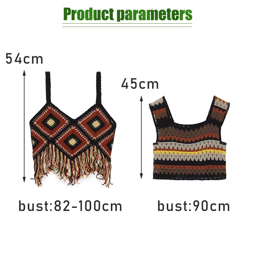 Tanktop Crochet Vest Rajut Crop Tank Top Crochet Korea