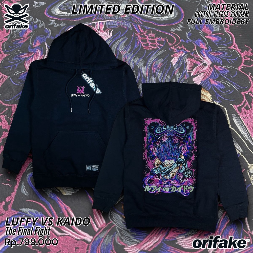 HOODIE COTTON FLEECE LUFFY VS KAIDO 330gsm