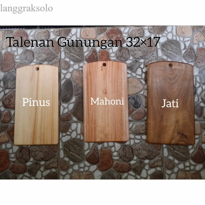 

Talenan Kayu Pinus 32x18cm GUNUNGAN PINGUL MURAH/ Wooden Cutting Board - gngan pnus 3218 murah