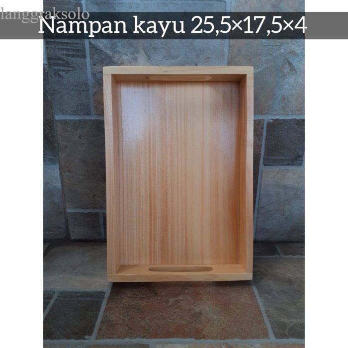 

Baki Kayu/ Nampan Kayu Pinus custom 25.5x17.5x4cm termurah