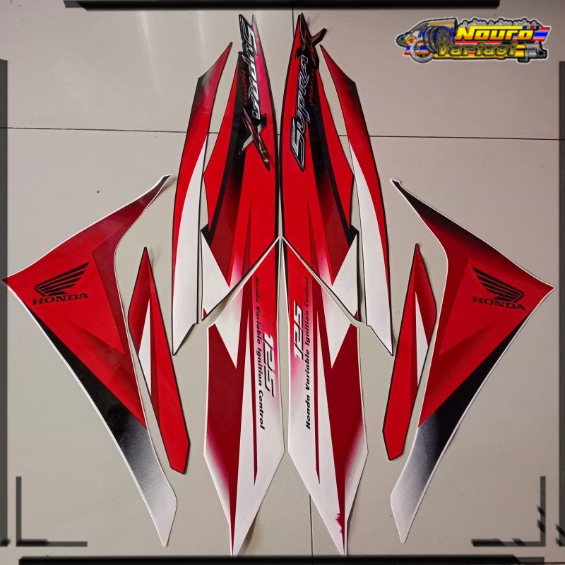 COD striping honda supra x 125 r helm in 2010 2011 merah  standar  LIGHT888