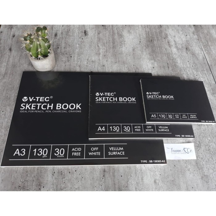 

Andriant V-TEC SKETCH BOOK A3/A4/A5 130GSM/VELLUM SURFACE - A3