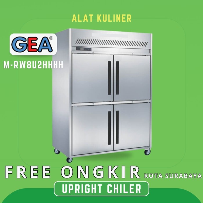 Upright Chiller Gea M-Rw8u2hhhh Kulkas Chiller 4 Pintu Stainless
