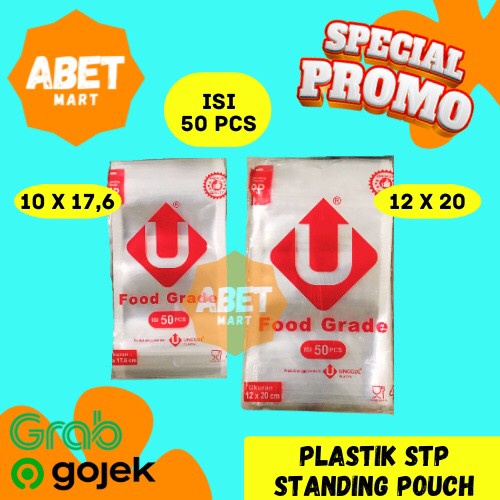 Kantong Plastik Standing Pouch PP Food Grade 10x17,6 12x20 Murah Pak