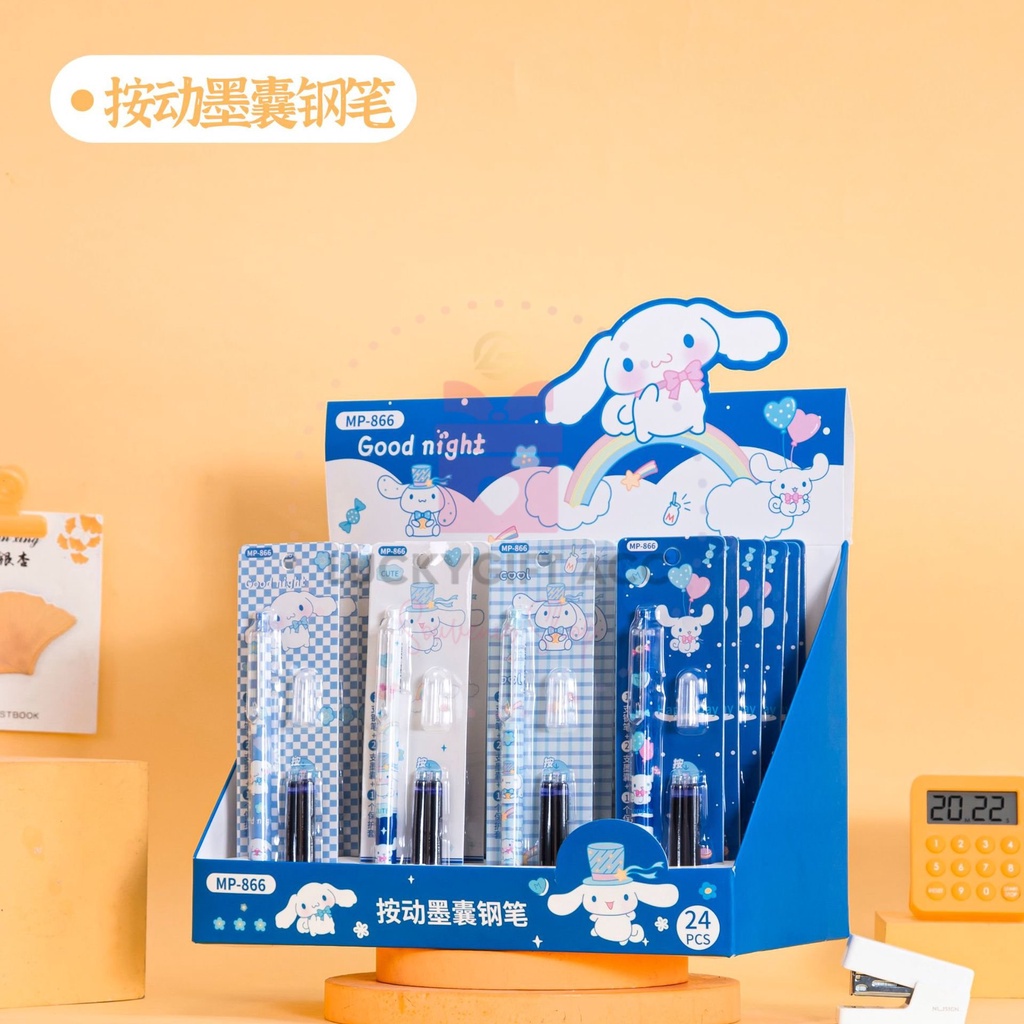 

(Instan) PULPEN FOUNTAIN CETEK 0.38MM SANRIO / PENA FOUNTAIN FREE 2 REFILL CINNAMOROL / PULPEN KALIGRAFI PELAJAR SANRIO