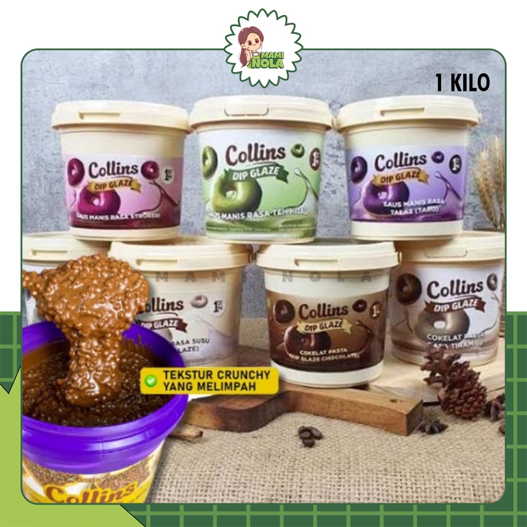 

[1 KG] Collins Goldenfill Choco Crunchy / Collins Dip Glaze / Collins Coklat / Collins Strawberry Susu Tiramisu Green Tea Taro Cappucino