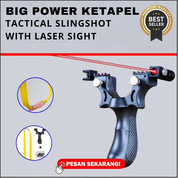 Ketapel Big Power SYQT Tactical Slingshot Tembak Ikan Dan Burung Akurat dengan Laser