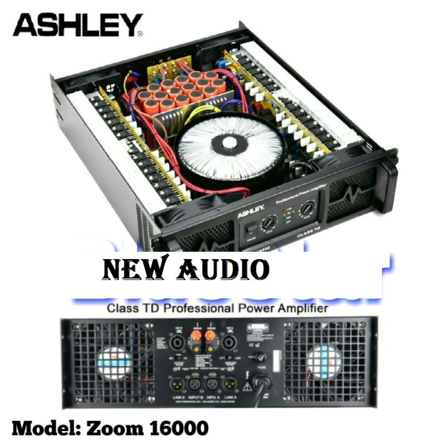 POWER AMPLIFIER ASHLEY ZOOM 16000/ZOOM16000 3000 WATT CLASS TD ORIGINAL