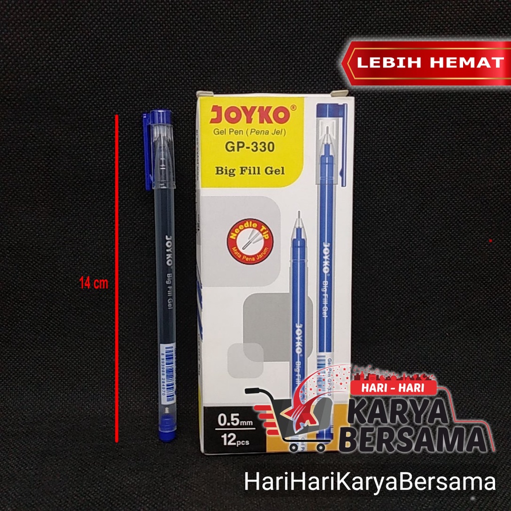 

JOYKO PULPEN BIG FILL GEL GP- 330 0.5MM BLUE PER-BOX 12'S