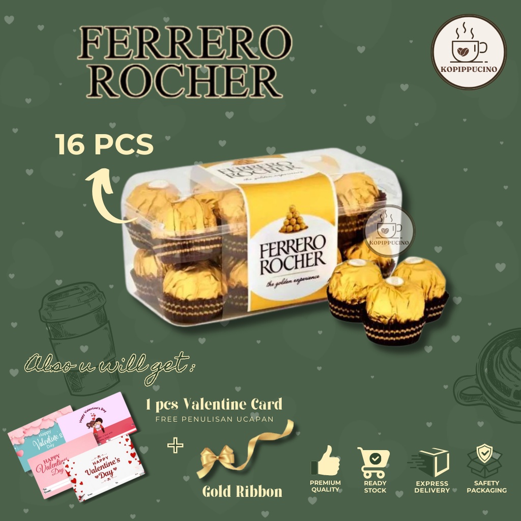 

Valentine Gift Cokelat Ferrero Rocher Isi 24 pcs / 16 pcs Kado Valentine Anniversary