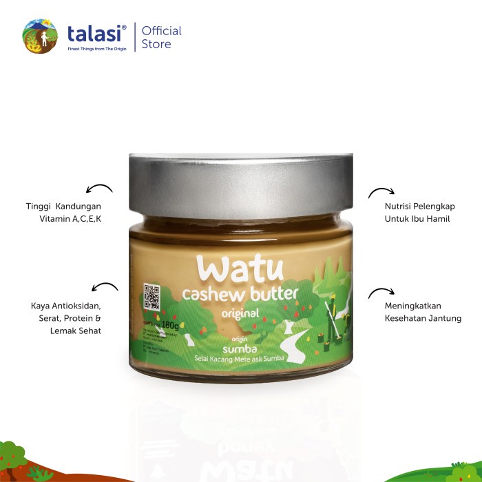 

Watu Cashew Nuts Butter - Selai Kacang Mete Asli Sumba 180gr