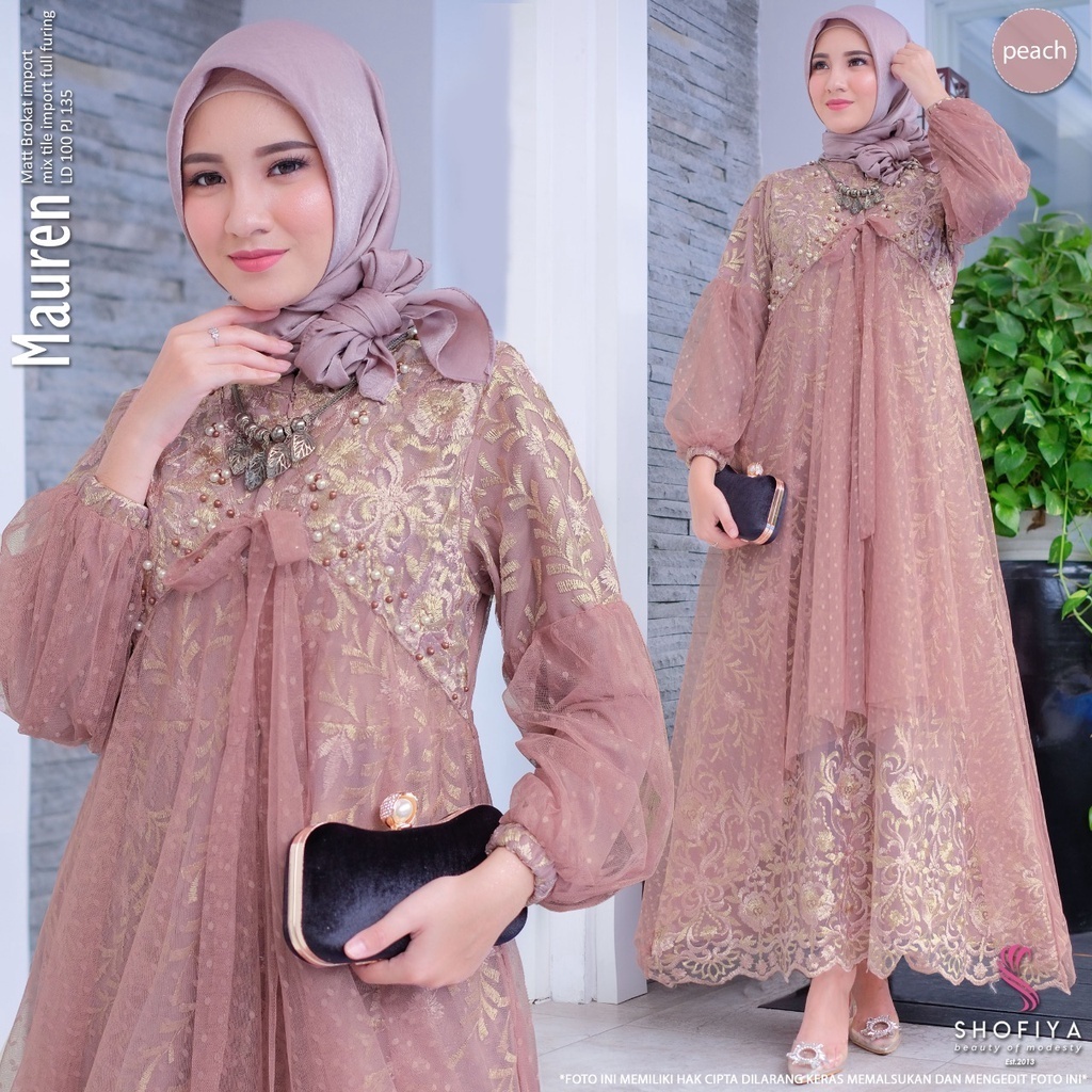 GAMIS RANDOM / BAJU WANITA MAUREN DRESS BY SHOFIYA(RESTOK) random - gamis