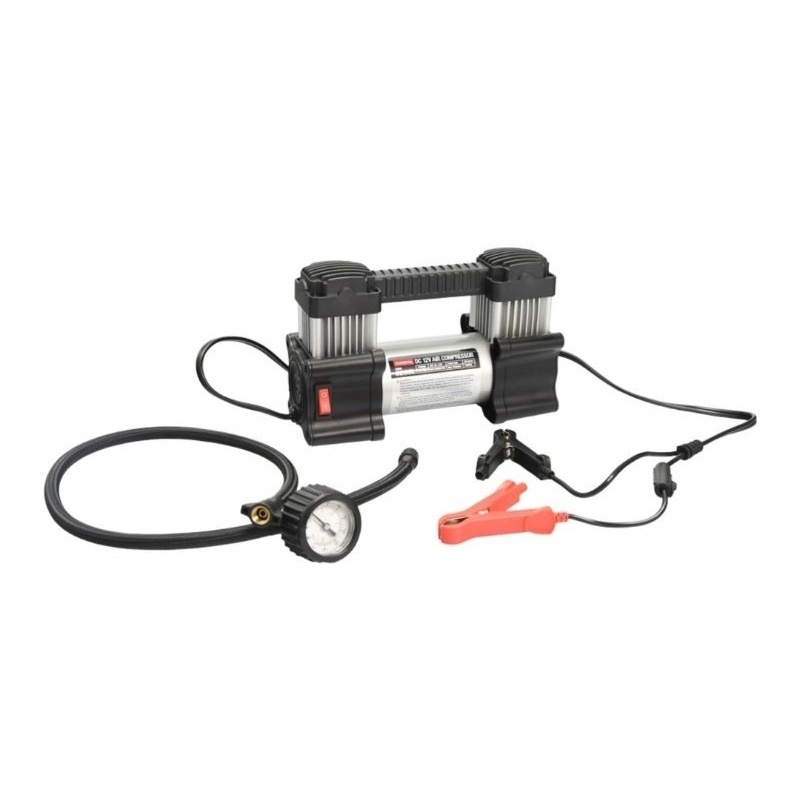 Coido Air Compressor Pompa Ban Mobil Dua Silinder Dilengkapi dengan Lampu LED dan Pump 6236L 2 Silin