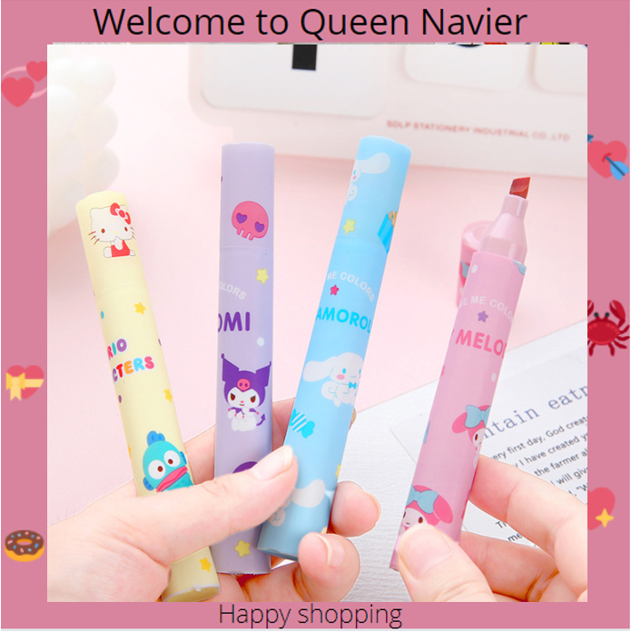 

QN - Set highlighter sanrio Spidol marker cute coloring