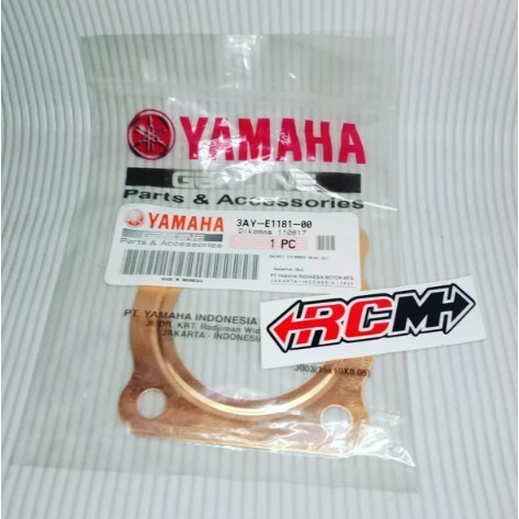 PAKING GASKET PERPAK CYLINDER BLOK BLOCK ATAS HEAD ALFA COOPER ORI ORIGINAL YAMAHA 3AY-E1181-00