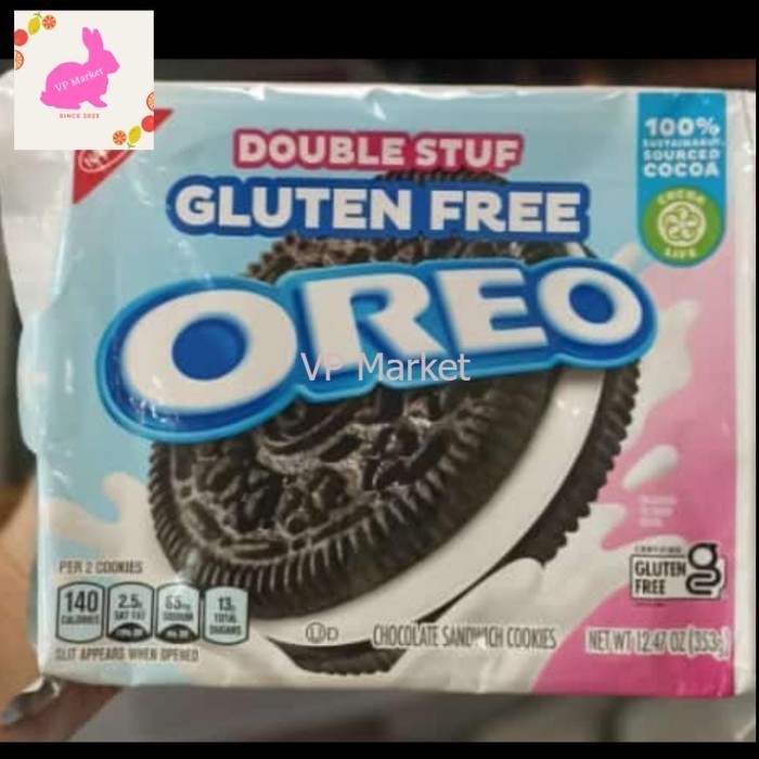 

Oreo Double Stuff Gluten Free Chocolate Sandwich Cookies Biscuit 353gr