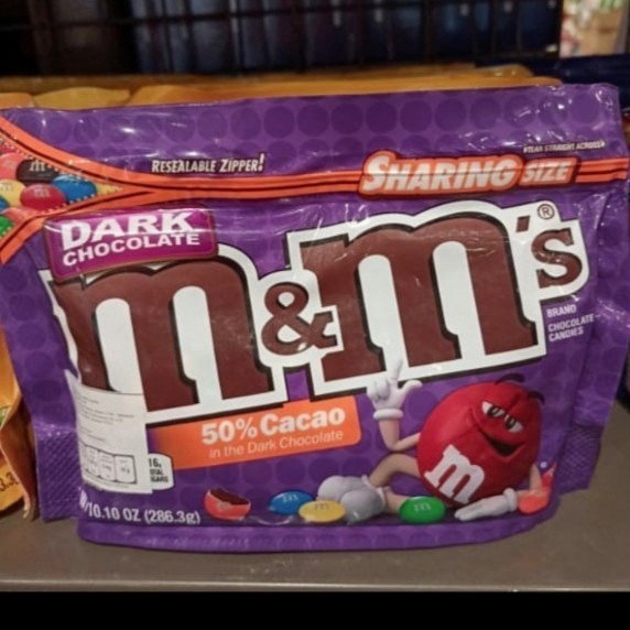 

m&m dark chocolate sharing size 286gr candy
