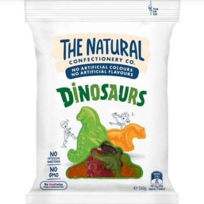 

the natural soft candy candi permen jelly dinosaurus dinosaurs 260gr
