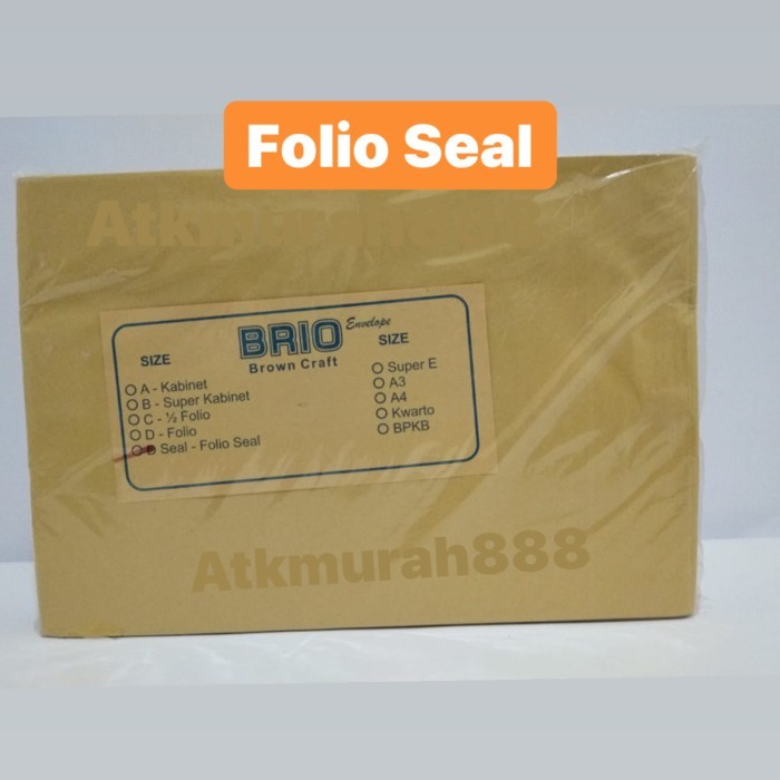 

Amplop Coklat Folio Seal Brio Murah /amplop murah folio seal