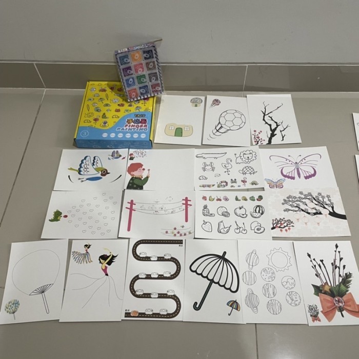LIlbil Finger Painting Set Mewarnai Dengan Jari Mewarnai Untuk Anak TK