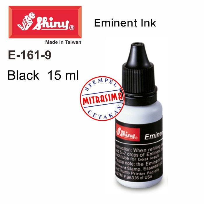 

Shiny E-161-9 Eminent Ink tinta sidik jari warna hitam E161-9