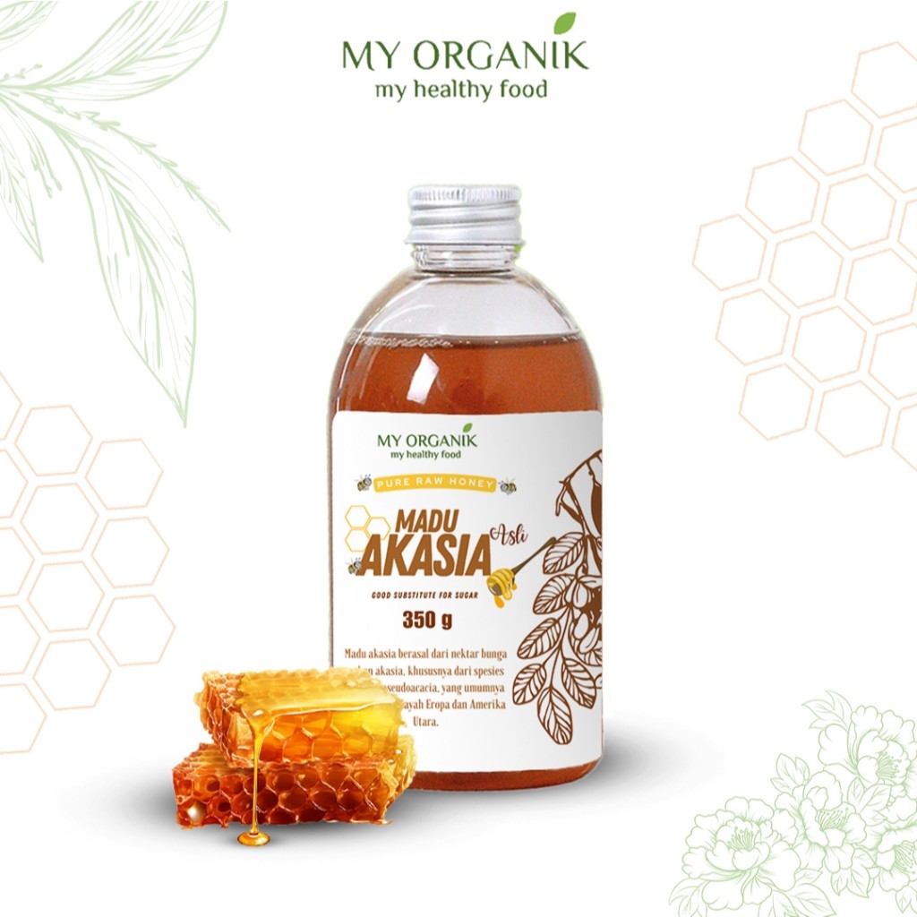 

My Organik Asli Madu Akasia Murni Super Premium Pure Raw Honey Original 350 gr