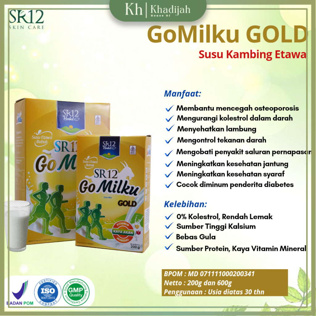 

HOK of Go Milku Gold SR12 Susu Kambing Etawa Rendah Lemak Tinggi Kalsium Bebas Gula