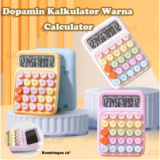

Kalkulator 12 Digit Kalkulator Korea Dopamin Kalkulator Mini Kalkulator Siswa Digital Perlengkapan Kantor Toko Alat hitung - KRJ05