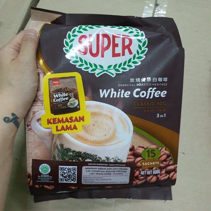 

READY STOCK!!! SUPER white coffee classic 15sachet / charcoal roasted coffee