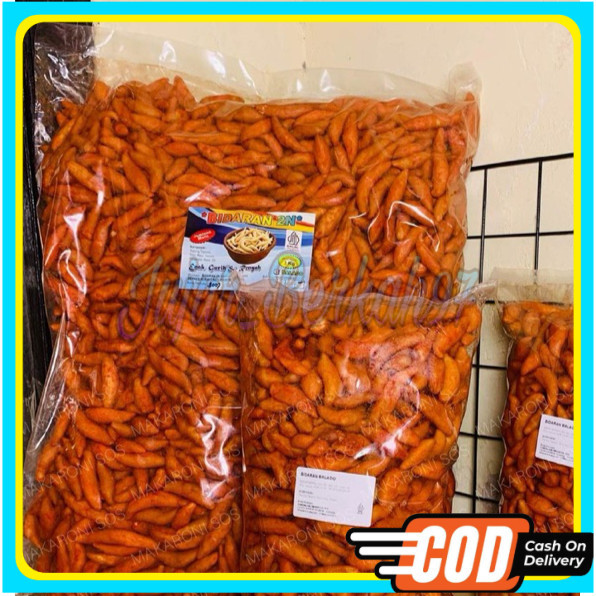 

Bidaran Balado Cap 2N - 1Kg Bidaran Camilan Rasa Balado Pedas Manis Makaroni food