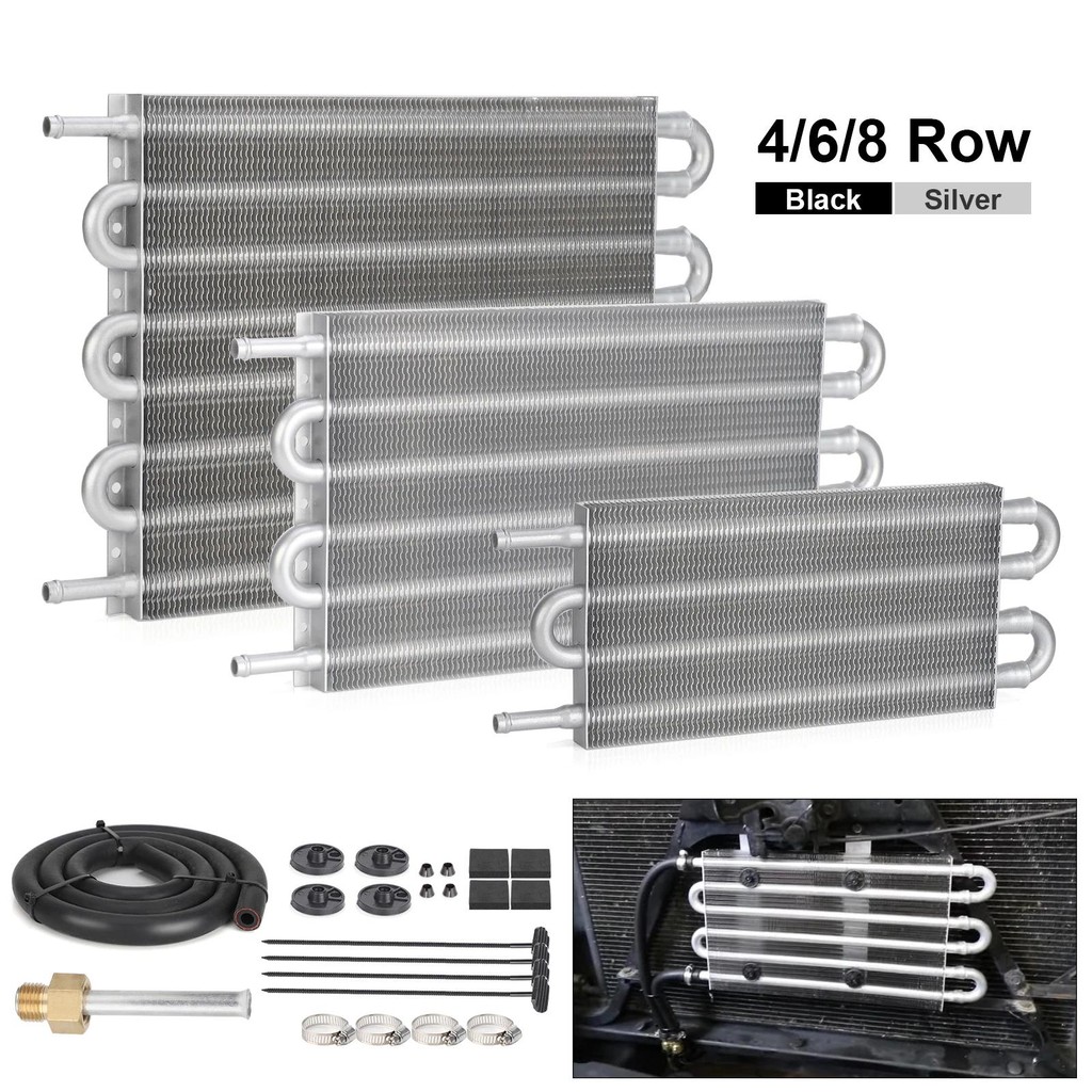 Universal Mobil Aluminium oil cooler Transmisi Pendingin Oli Transmisi Otomatis-Manual Radiator Konv