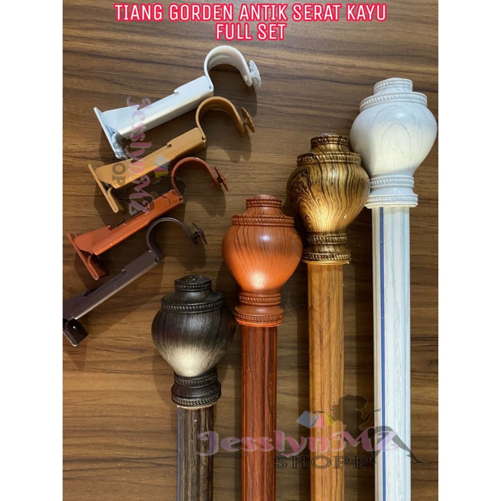 Rel Gorden Elite Urat Kayu Mewah / Rel Gorden Urat Kayu Jumbo/Tiang Gorden/Tiang Horden